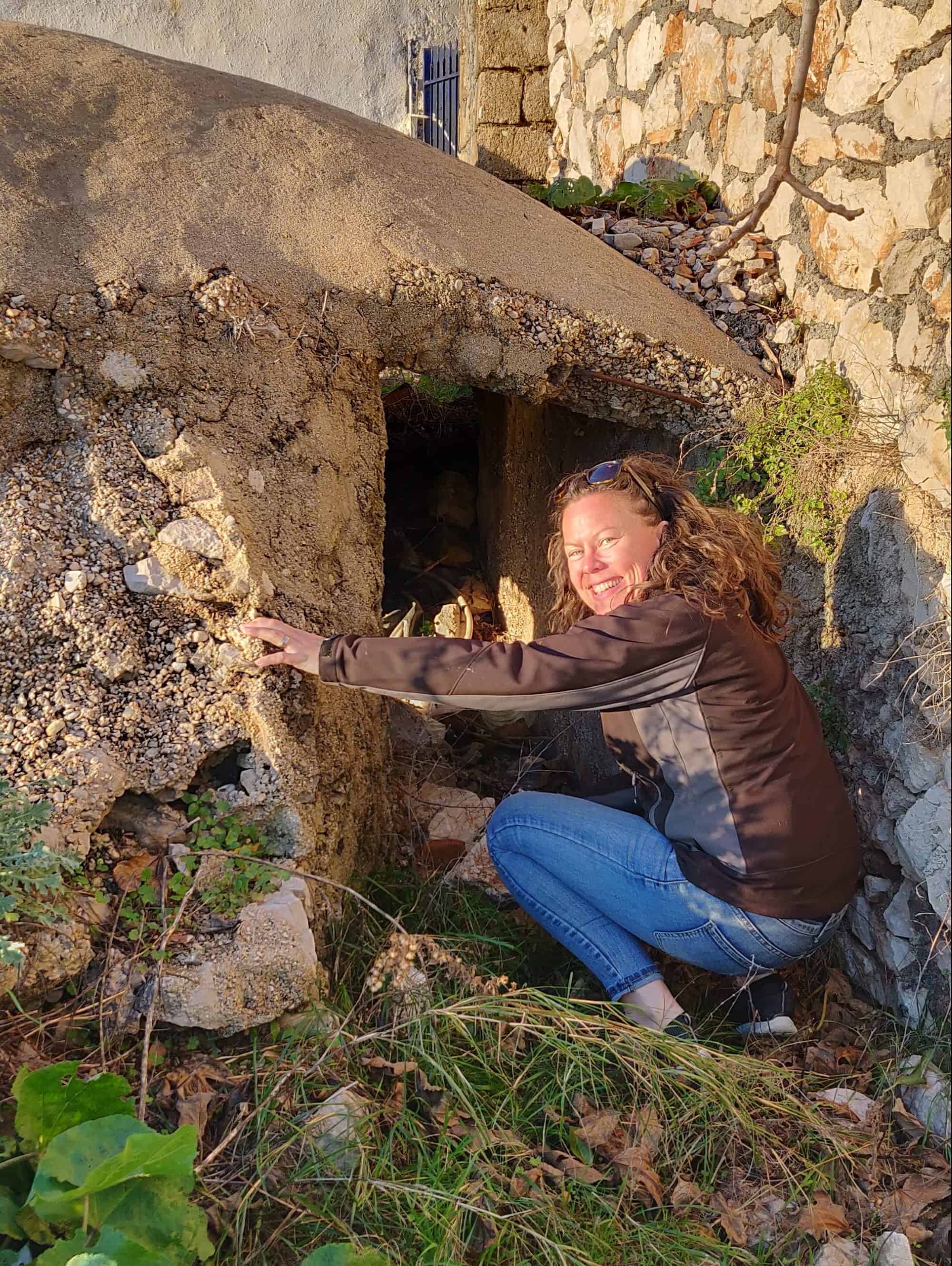 Having a look inside the bunker