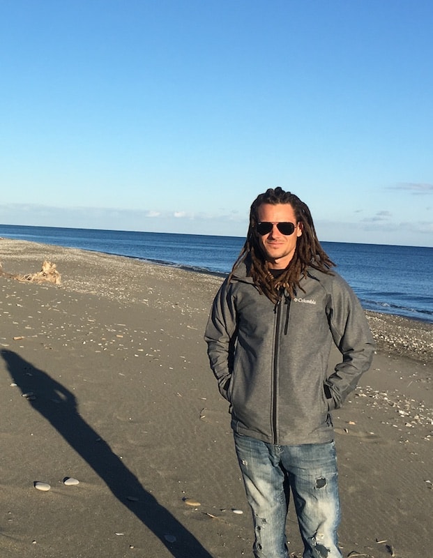 Mike at the beach where we parked