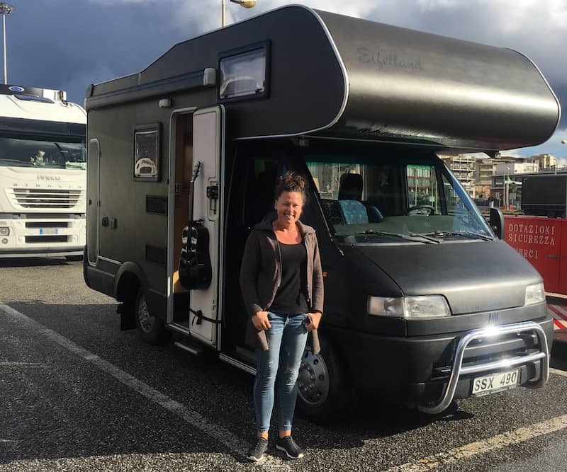 Waiting to go onboard the ferry to Sicily