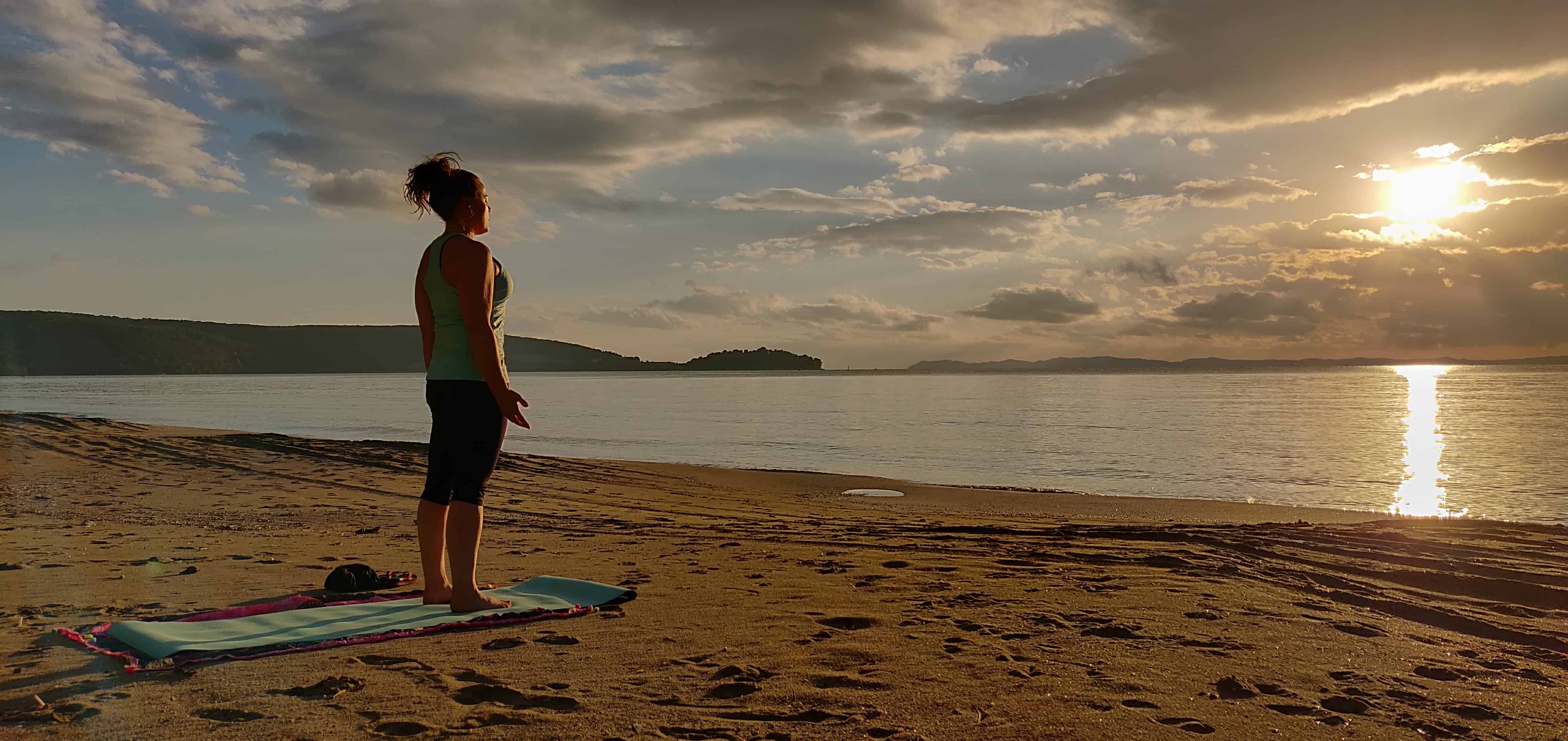 Yoga on the beach