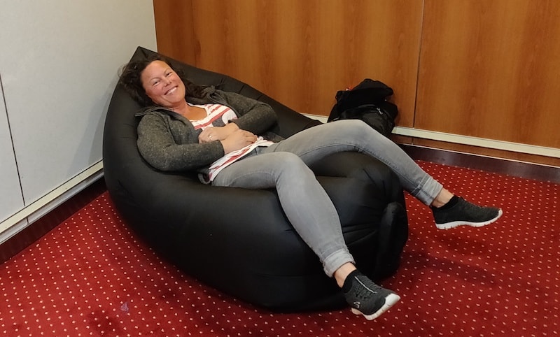 I'm trying the inflated sofa