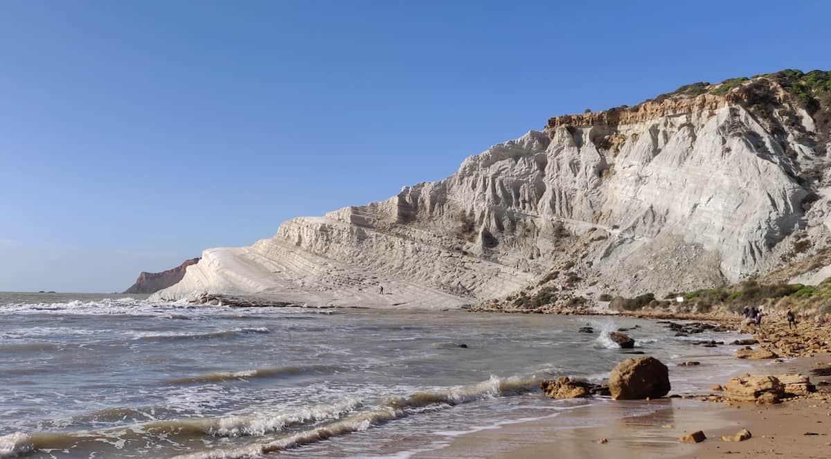 Scala dei Turchi from the beach