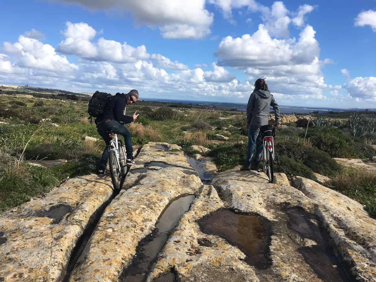 Magnus and Mike at the mysterious tracks