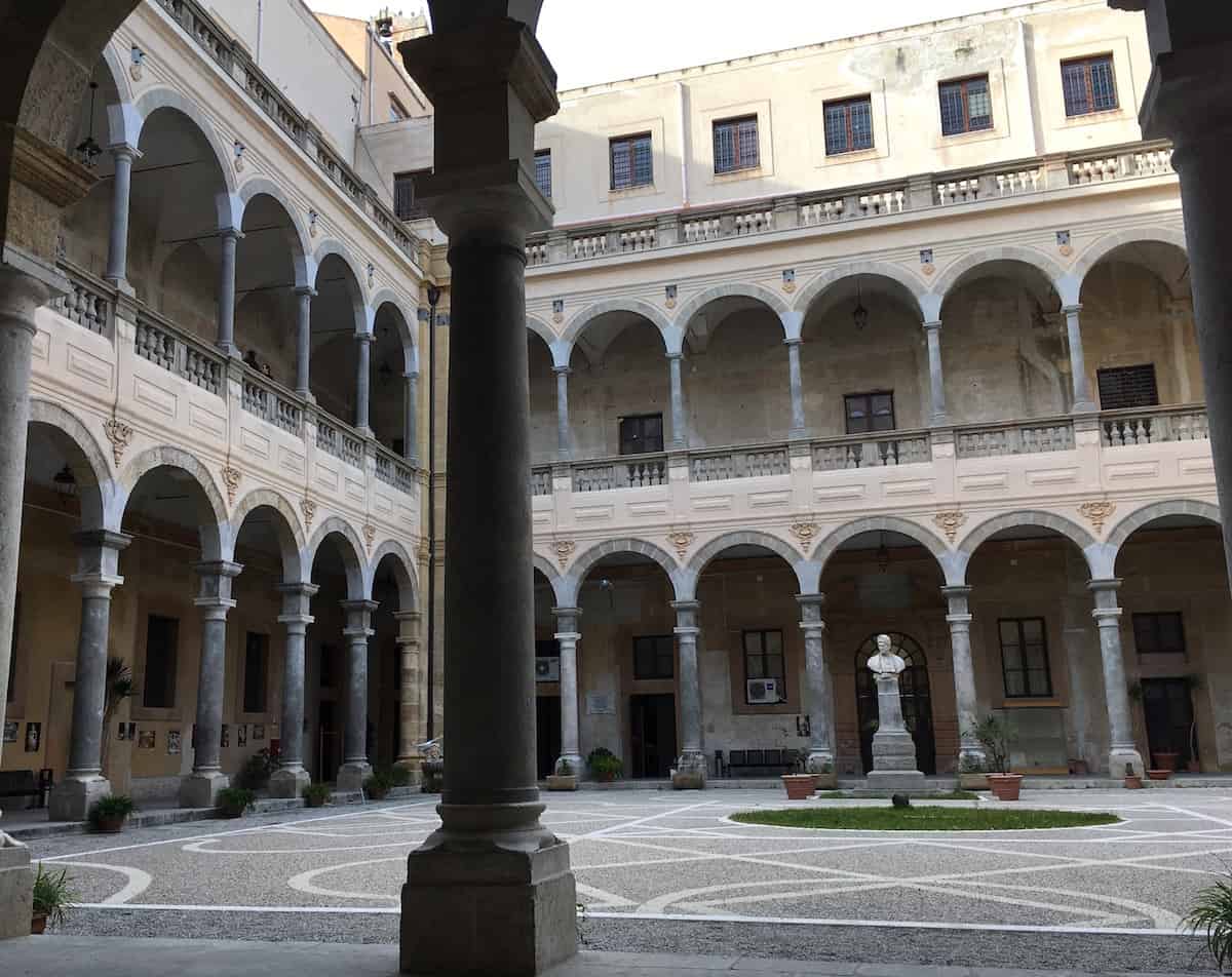 Courtyard at the library