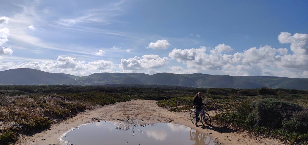 The big puddle we later drove through on the way to Ras Angela