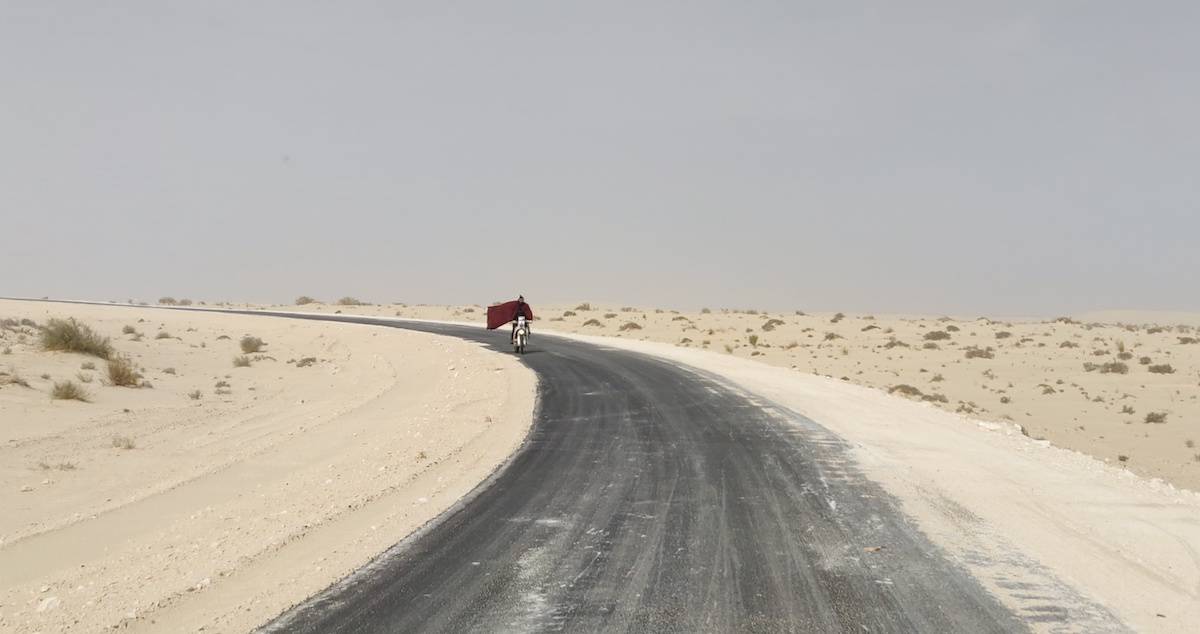 A guy on a motorbike on our way to Mos Espa