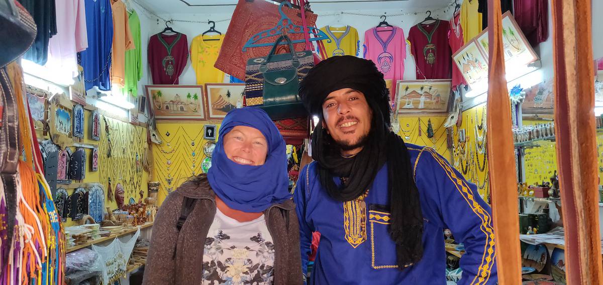 Me and Ahmad, he helped me to tie the turban