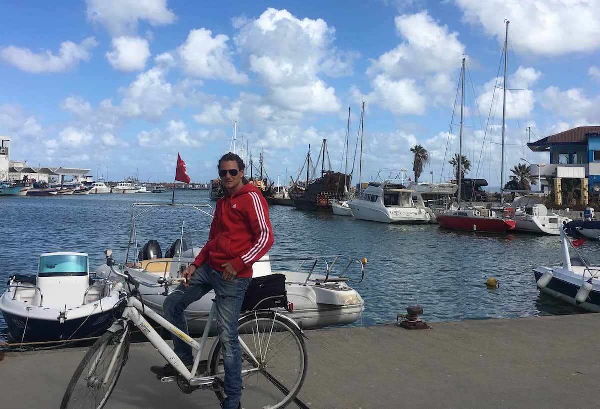 Mike at the marina where we parked