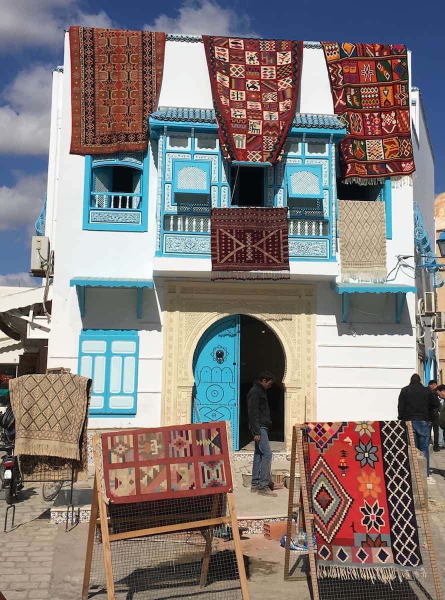 A carpet shop in the souk