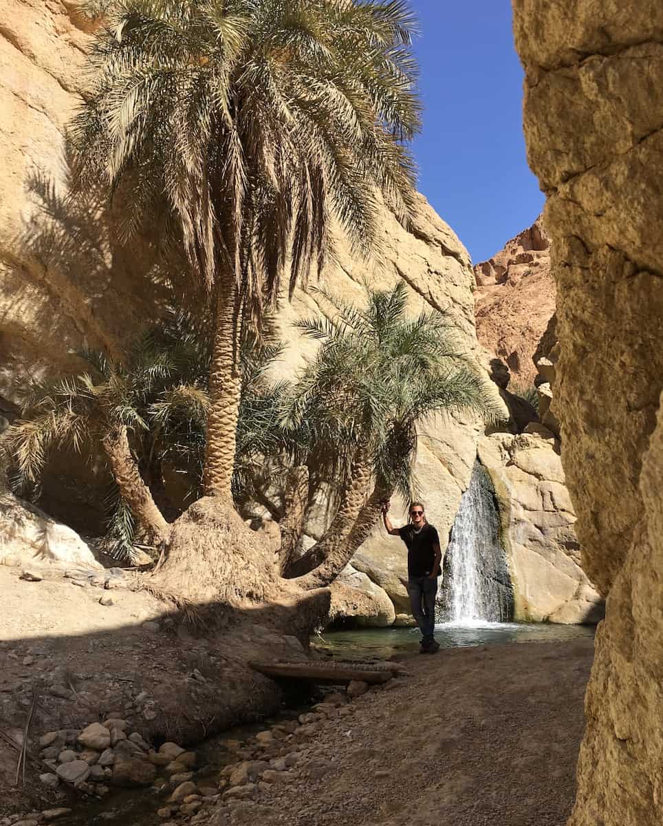 Mike at the waterfall