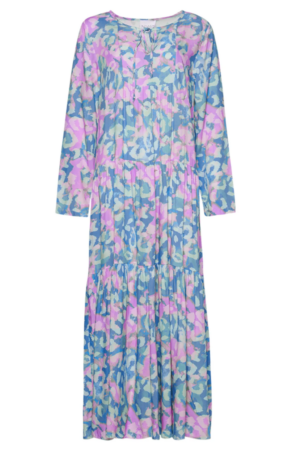 Noella Imogene Long Dress Lightblue/pink