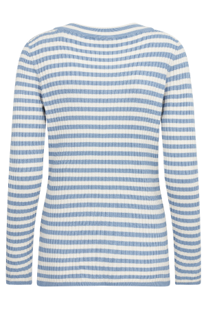 SC-DOLLIE STRIPE 750 PULLOVER Blå