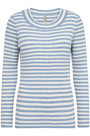 SC-DOLLIE STRIPE 750 PULLOVER Blå