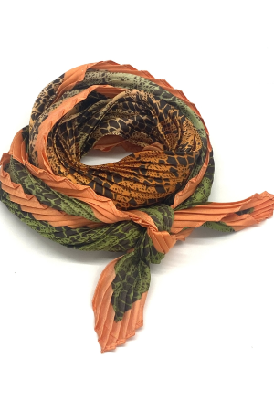 Lille tørklæde Grøn/orange