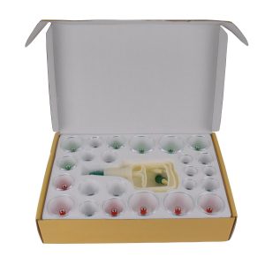 Feibrand 24 pcs Vide Ventouses Chinoises Medicale Therapeutique Avec 12 Tête Magnétique en Plastique - Chez Amazon 23,65€