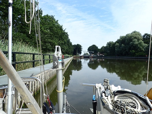 Got through the Kiel Canal and the last sluice