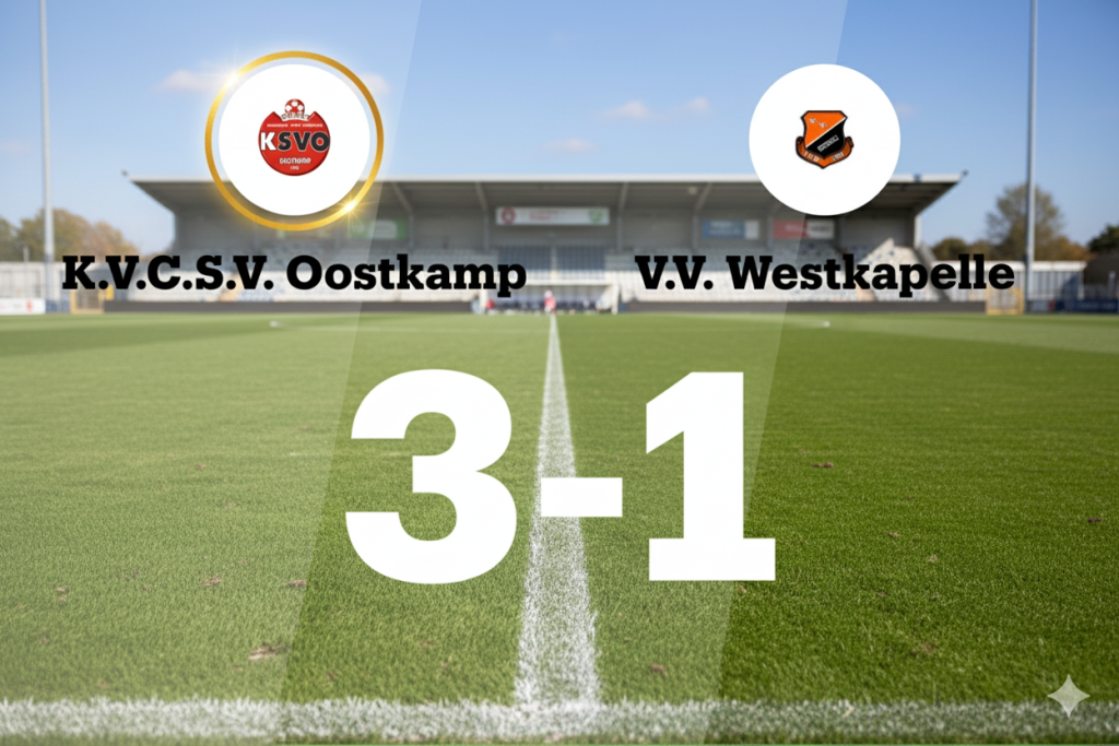 VV Westkapelle verliest met 3-1 op bezoek bij SV Oostkamp B