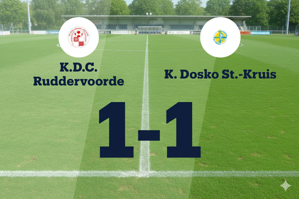 Dosko Sint-Kruis pakt punt bij Daring Ruddervoorde