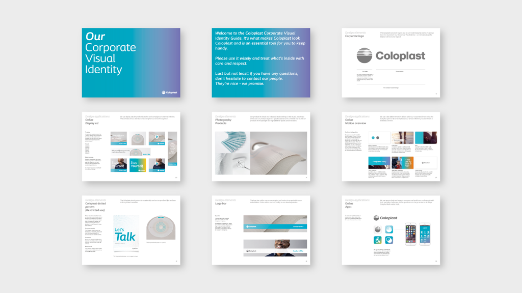 Coloplast visual identity overview by LOOP Associates