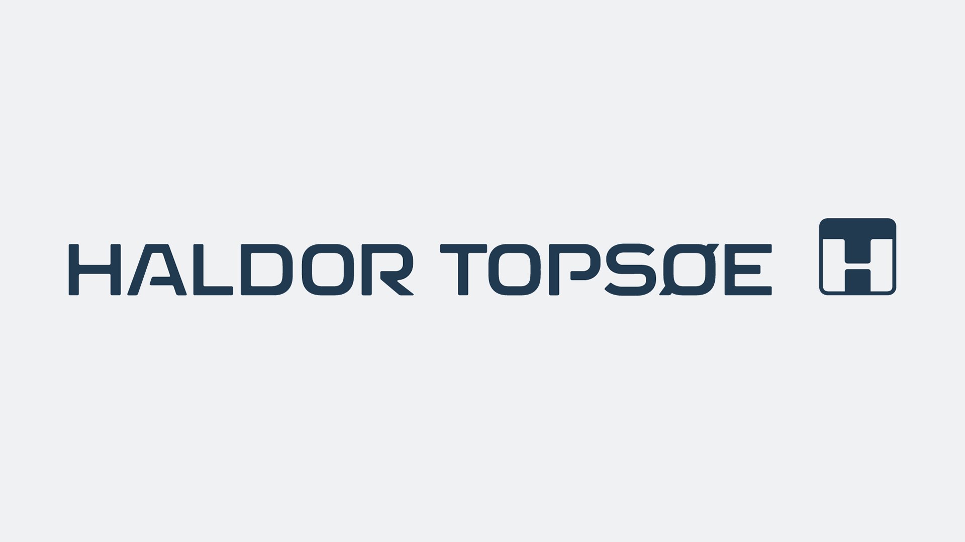 Haldor Topsøe logo on positive color by LOOP Associates