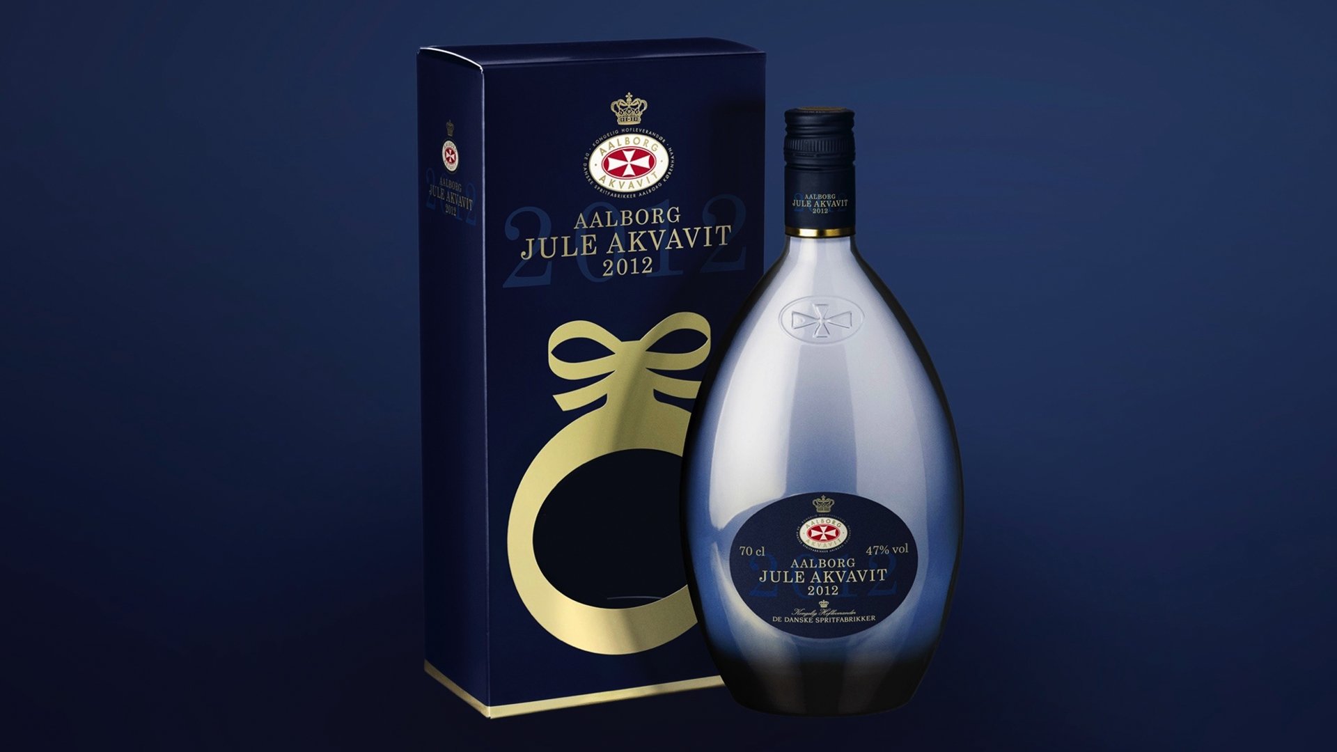 Pernod Ricard Nordic label design to 'Jule Akvavit' by LOOP Associates