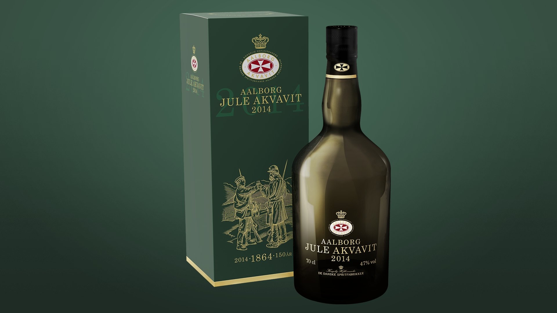 Pernod Ricard Nordic label design to 'Jule Akvavit' by LOOP Associates