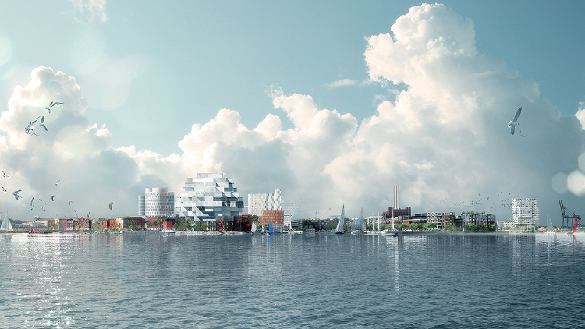 Image of port mockup to CPH city & port by LOOP Associates