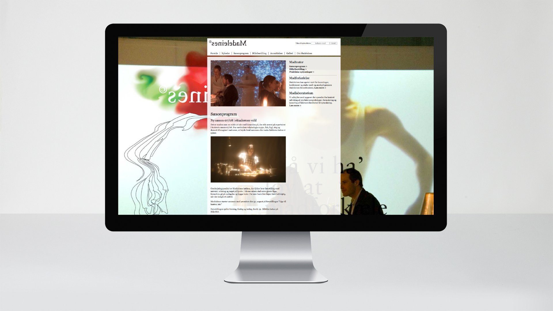mockup of Madeleines program on web by LOOP Associates