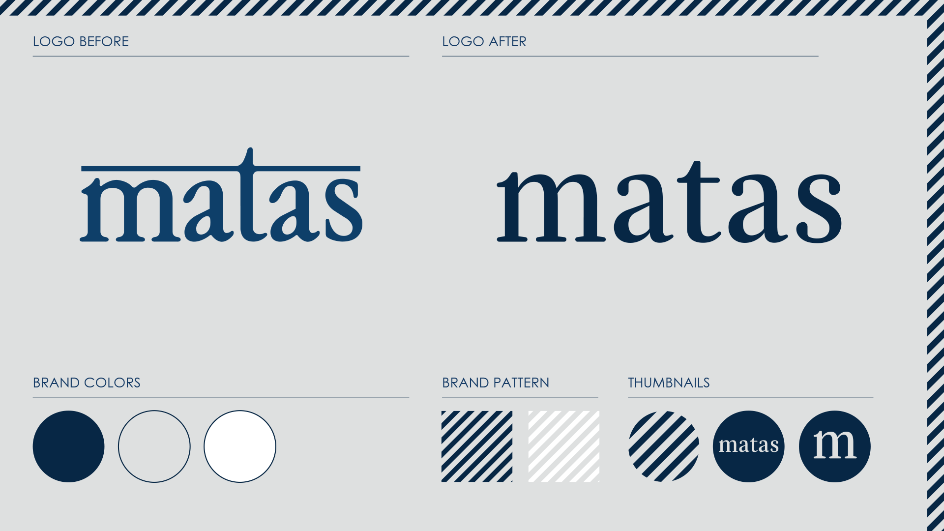 Matas logo development before and after by LOOP Associates