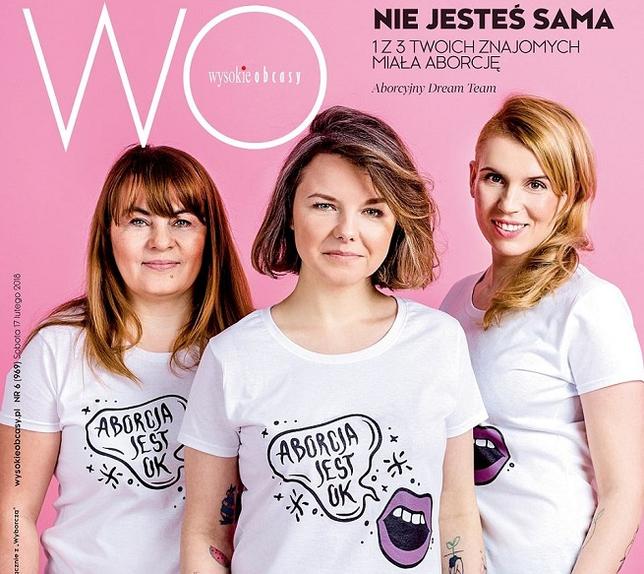 "Abortion is ok", members of the Abortion dream team featured on the cover of Wysokie Obcasy in 2018. Source: Wysokie Obcasy