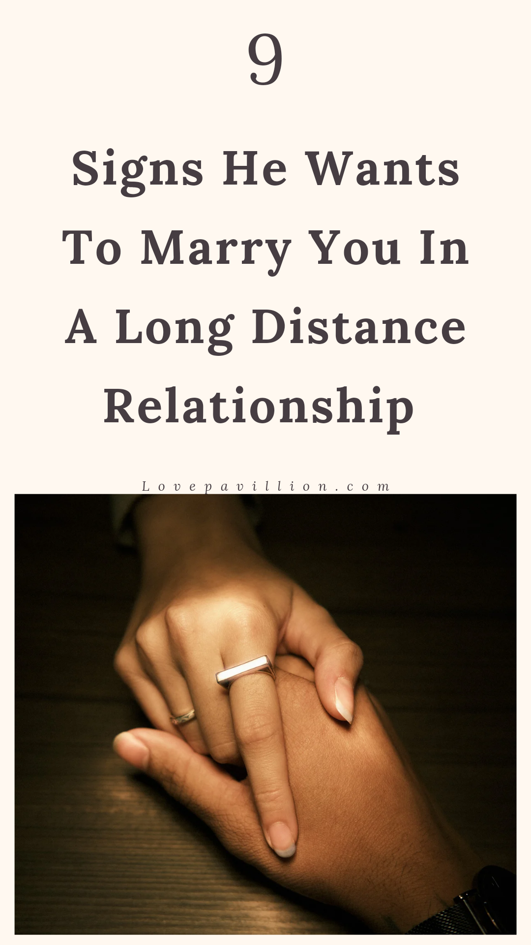 Signs he wants to marry you in a long distance relationship 