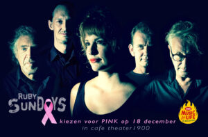 Affiche - coverband tijdens Think Pink