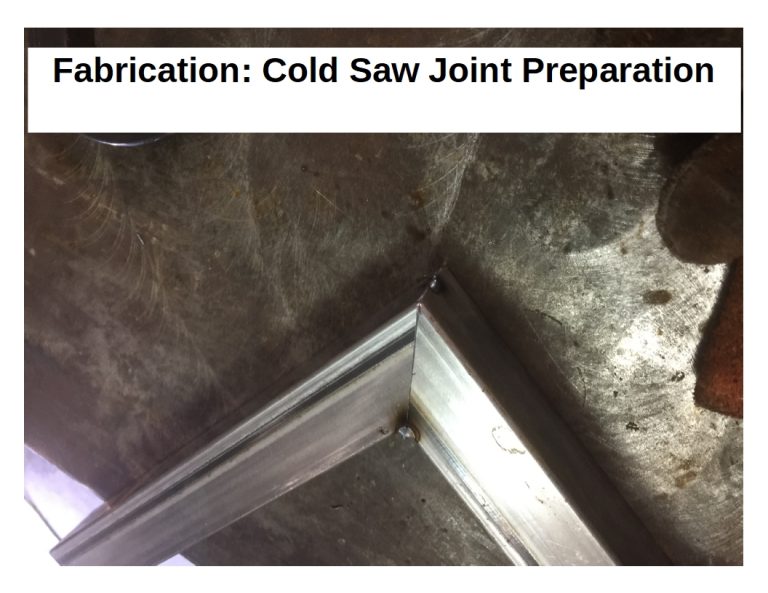 Fabrication Cold Saw joint prep 1