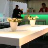 Voorzetbar 240 x 120 cm Wit Lounge met LED Verlichting Lydison Verhuur