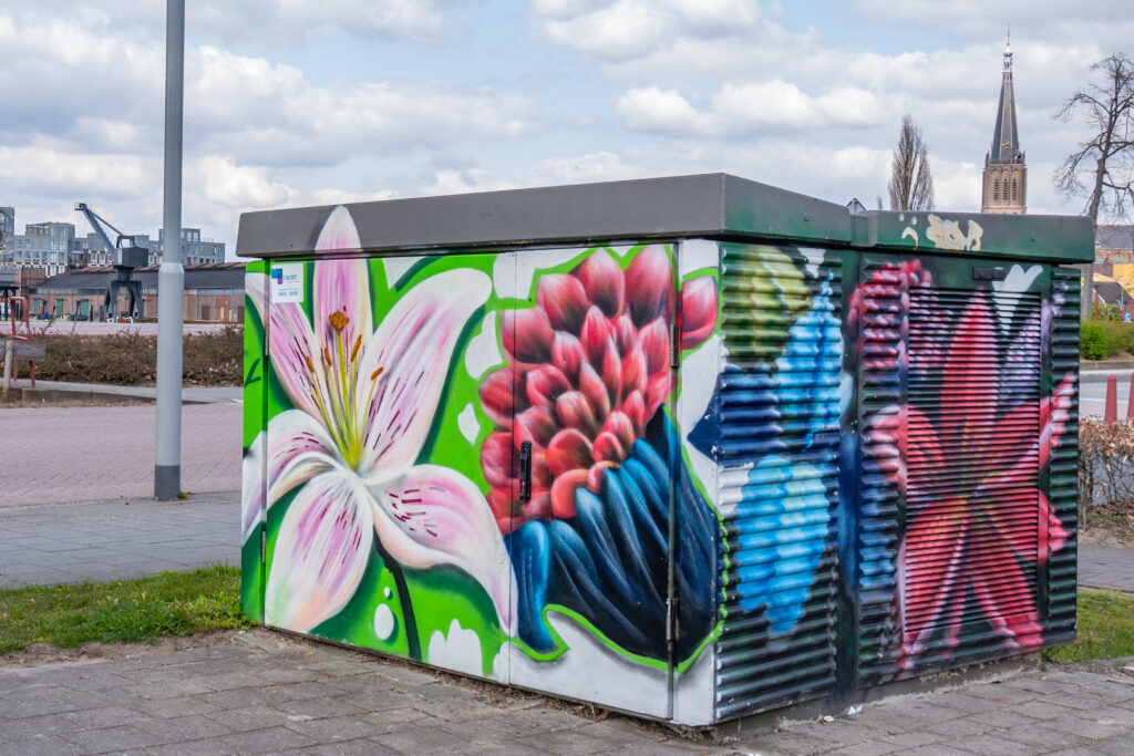 Rosalie heeft onlangs met de jongeren van Jongerencentrum 0313 al een saai transformatorhuisje omgetoverd