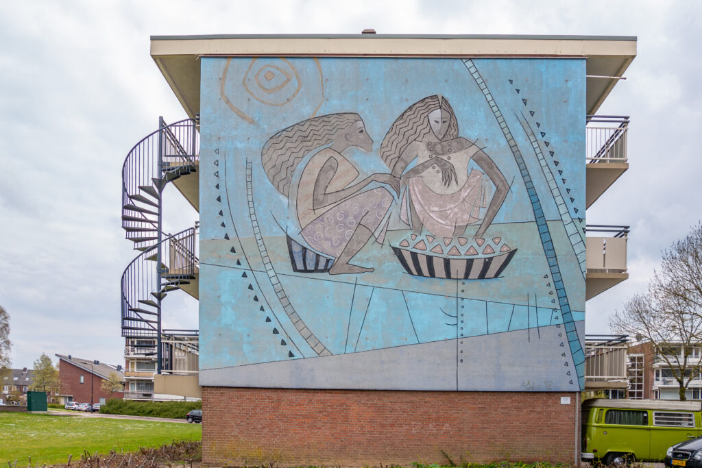 Mercado Oriental geschilderd in het kader van de stedenband Zutphen - Villa Sandino