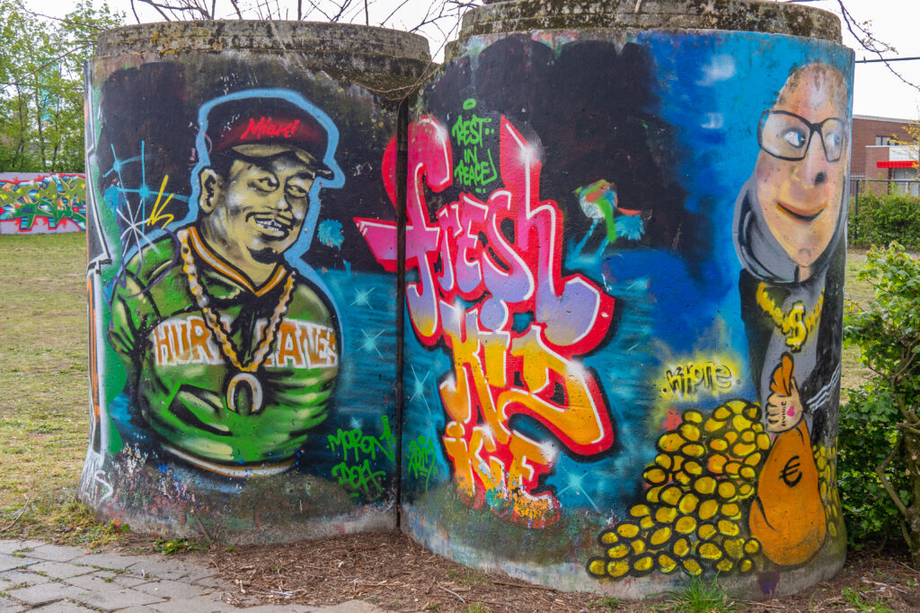 De legale graffitimuur bij jongerencentrum 't Honk