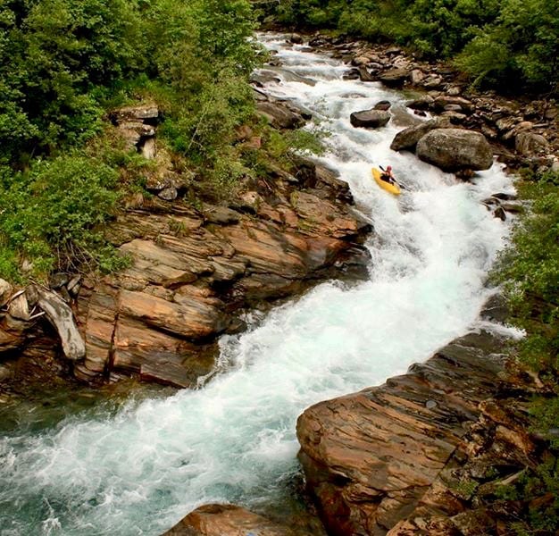 Paddling on the Finna River