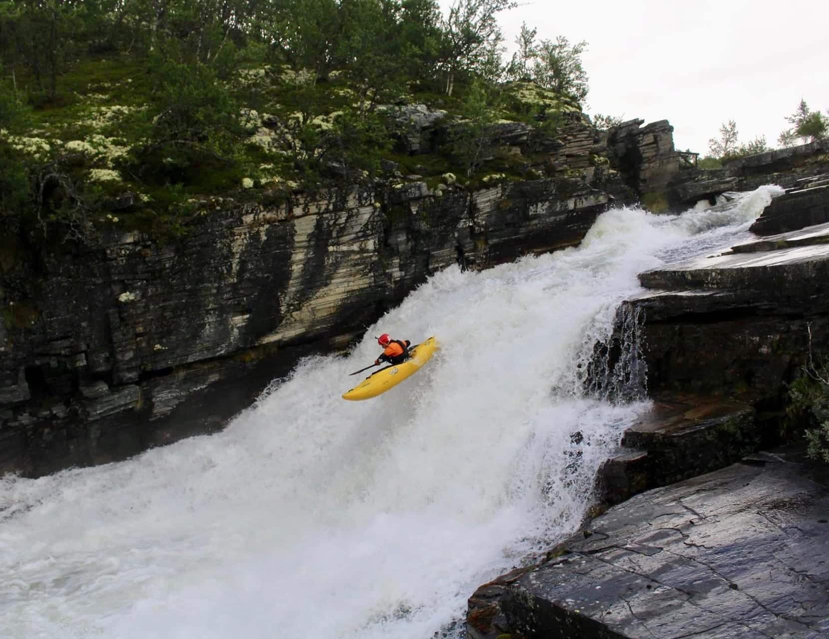 Kayaking on Ula River - Drop after slides