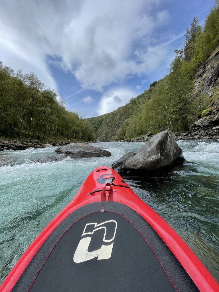 Whitewater kayaking views on the Sjoa River 