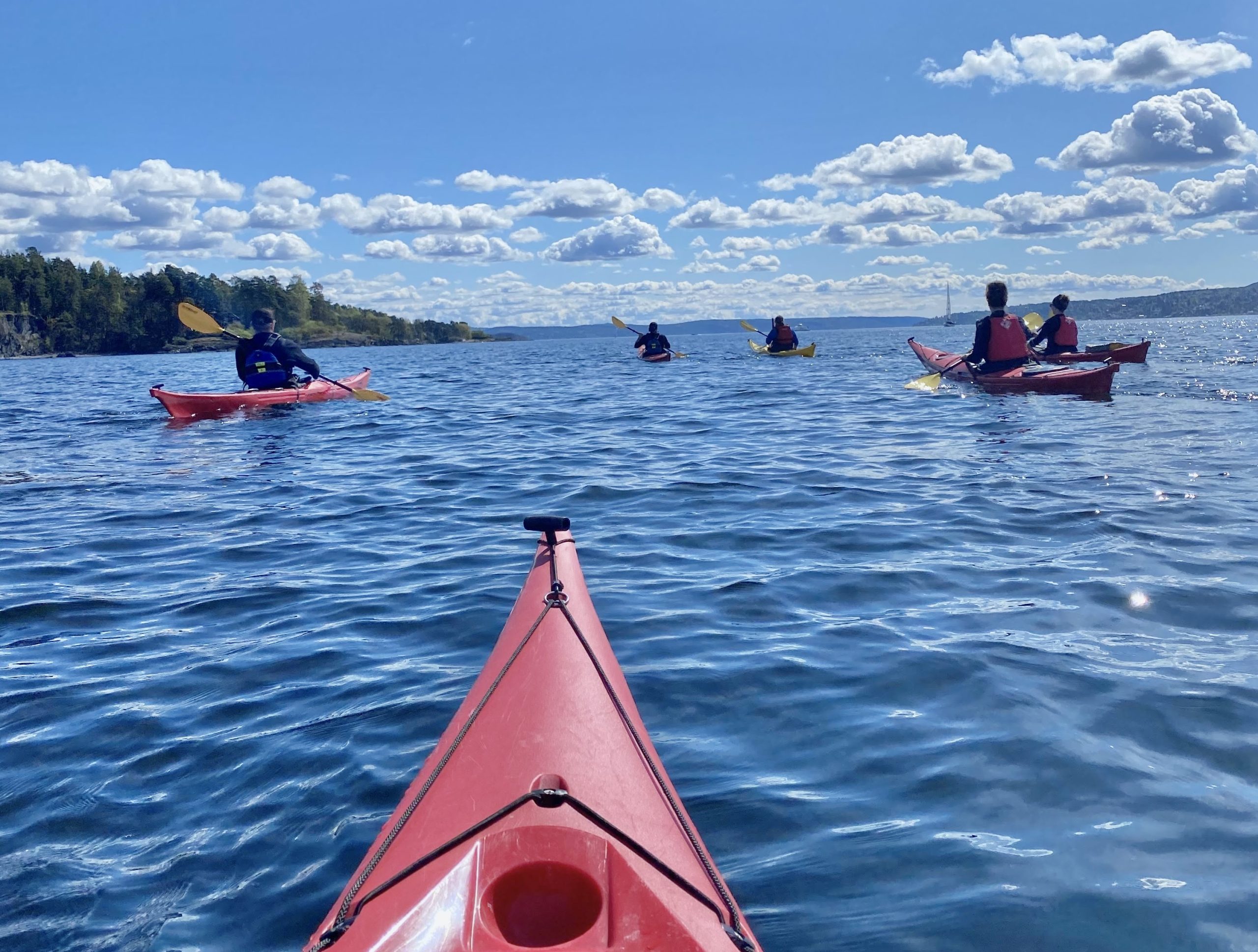 Top Oslo kayak tours. Sea kayaking bygdøy kayak tour to Huk beach Oslo fjord