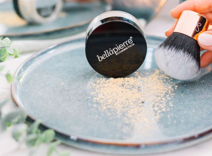 Minerale make-up banner foto