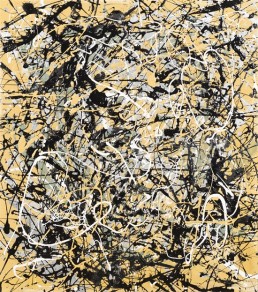 Portrait of President Barack Obama in the Style of Jackson Pollock