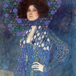 Gustav Klimt, Detail of Portrait of Emilie Louise Flöge. Muse definition