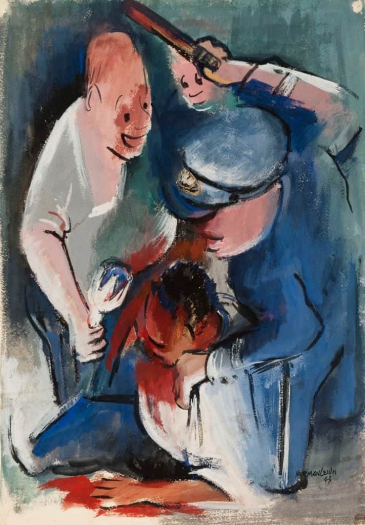 Police Beating by Norman Lewis