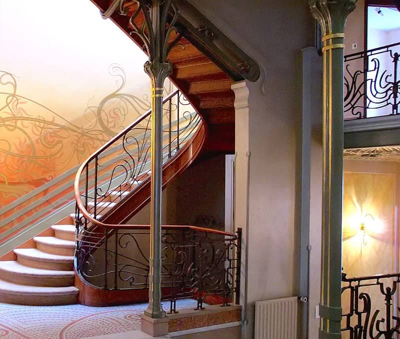 Victor Horta, Stairwell in Hotel Tassel, Brussels. Art Nouveau