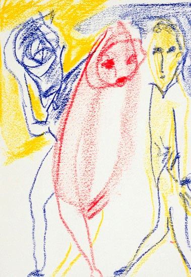 Untitled - Don Van Vliet drawing - 1985