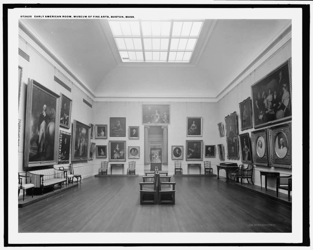 Early American room, Museum of Fine Arts, Boston, 1909. 