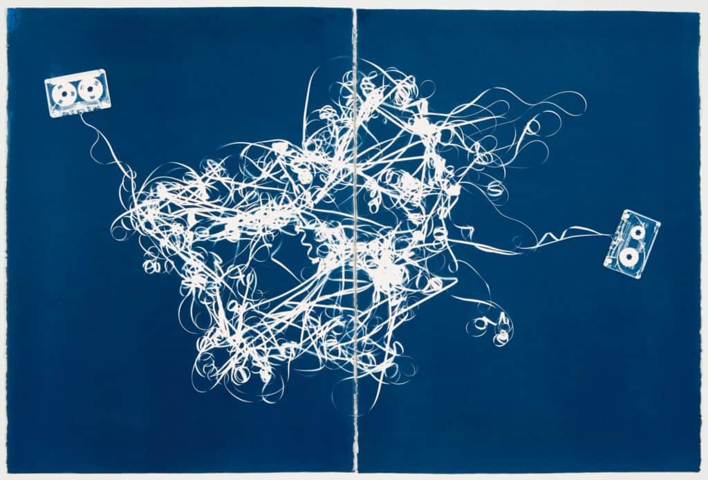 Christian Marclay's cyanotype - Mashup - 2008