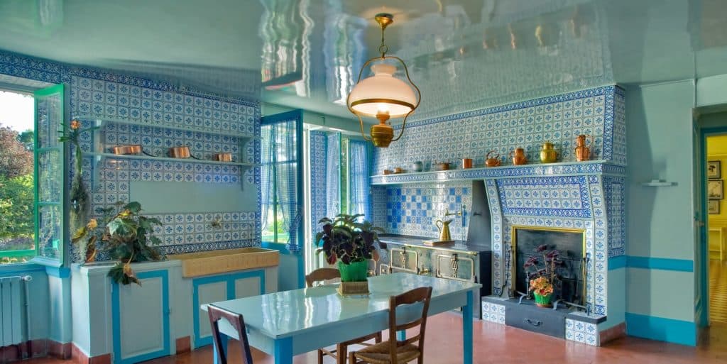 Claude Monet's kitchen in home in Giverny, France